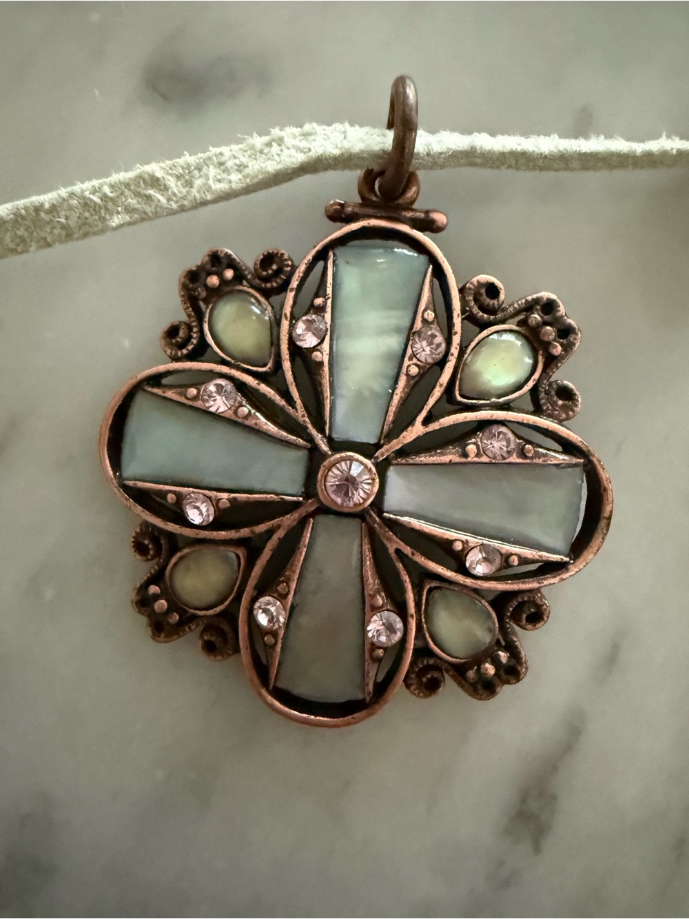 Vintage 1928 Jewelry Co Enamel Flower Choker Necklace